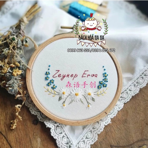 Tự làm thêu hoa Thủ công kim chỉ Bộ đồ nghề thêu chữ thập Bông thêu Tranh thêu Hoop Trang trí nội thất/ BÁCH HÓA NA NA