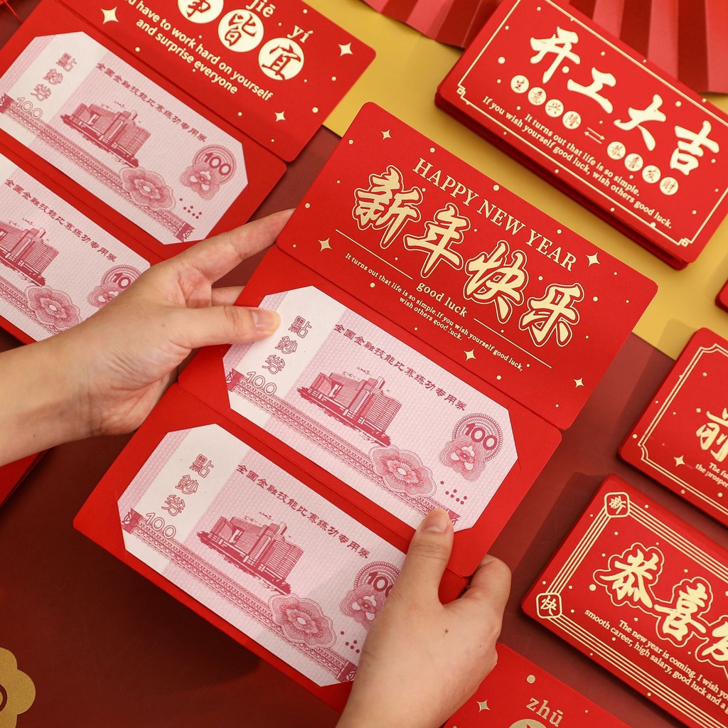 [Gói màu đỏ năm mới sáng tạo cho tiệc cưới lễ hội mùa xuân]