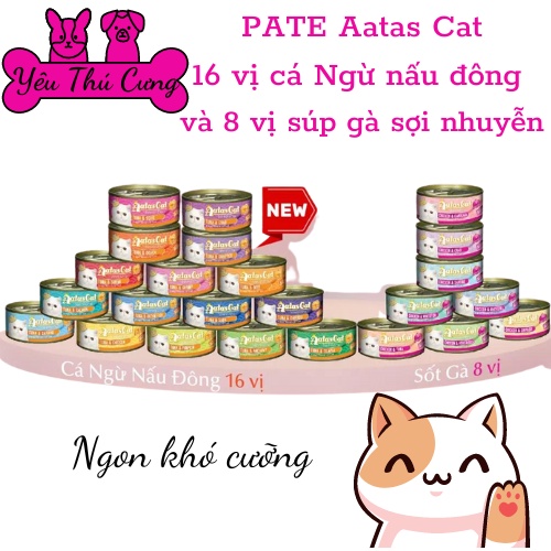 Pate Aatas Cat cá ngừ tươi dành cho mèo 80gram thơm ngon-YÊU THÚ CƯNG