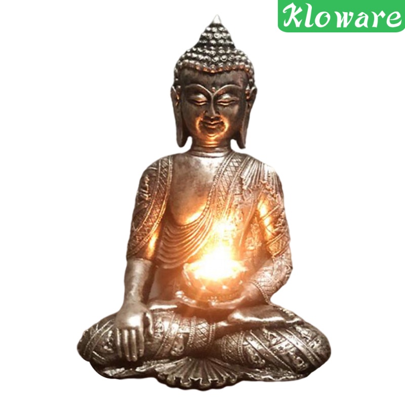 Giá đỡ đèn cầy hình tượng Phật trang trí nhà cửa sân vườn