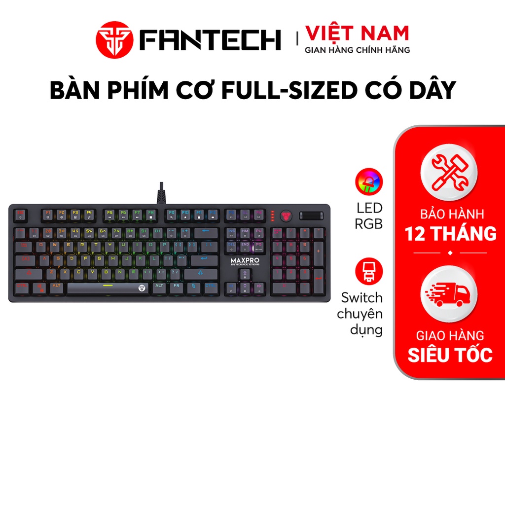 Bàn Phím Cơ Gaming FANTECH MK851 MAXPRO Outemu Blue/Brown Switch LED RGB Full Anti Ghosting Có Phần Mềm Tùy Chỉnh Riêng