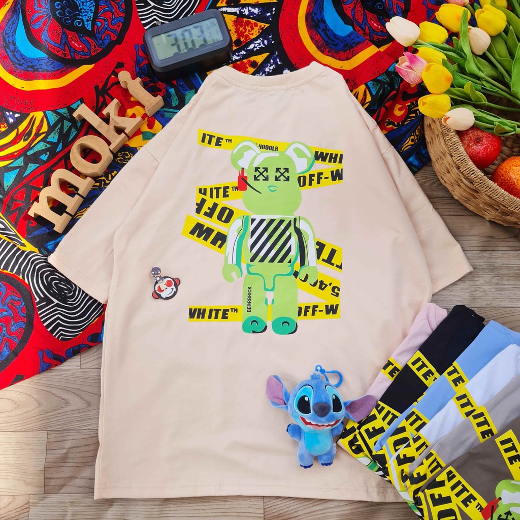 Áo phông áo thun nam nữ tay lỡ from rộng freesize chất cotton thoáng mát kaws chữ mokishop