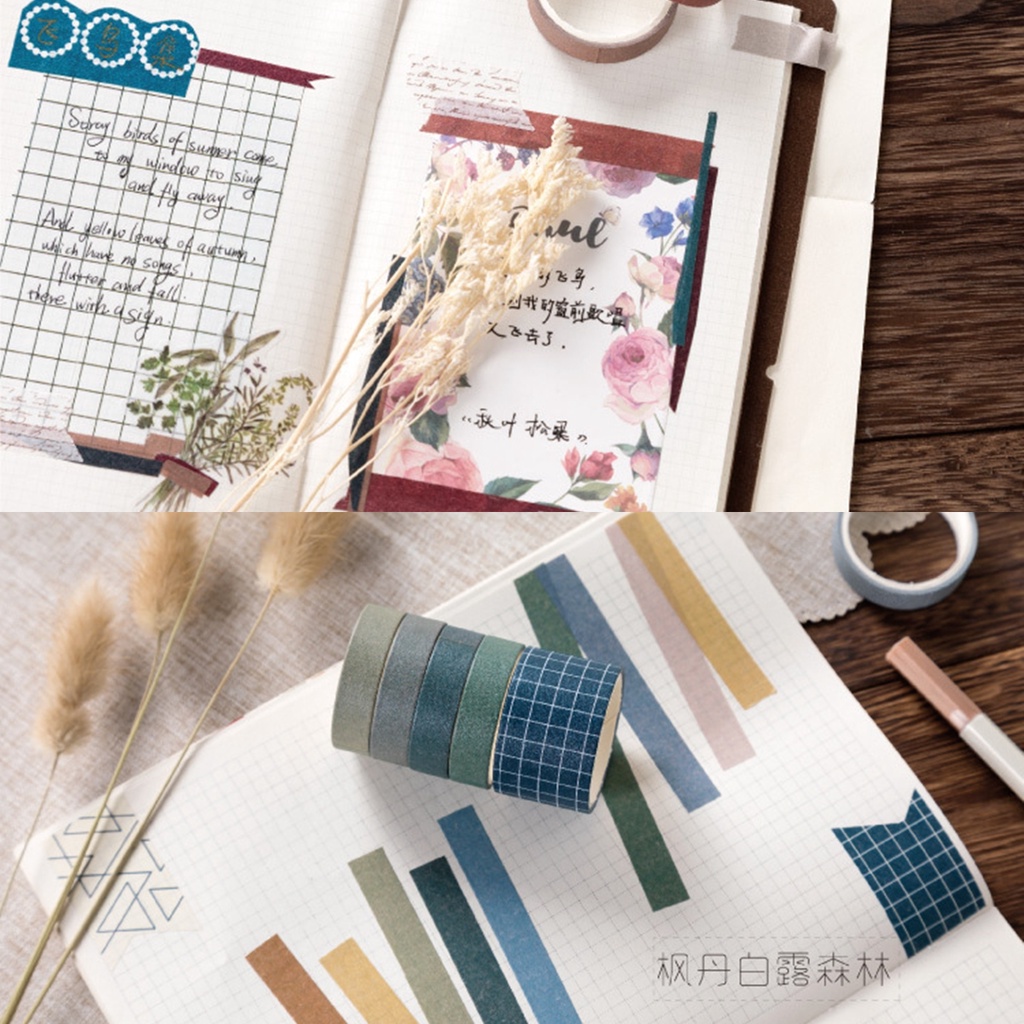 [Mã LIFEBOOK2 giảm 10% đơn 0Đ] Hộp 10 cuộn băng dính washi tape sweet dreamland trang trí sổ tay planner