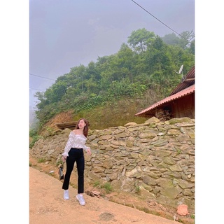áo trễ vai ren