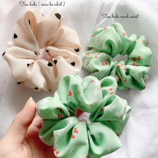Cột tóc scrunchies hình tim