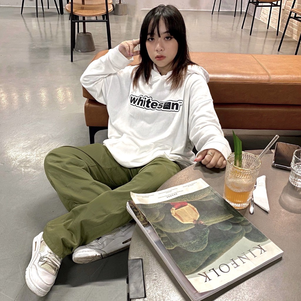 HOODIE "LOGO VER2" DOUBLE LABEL WHITE/BLACK | BigBuy360 - bigbuy360.vn