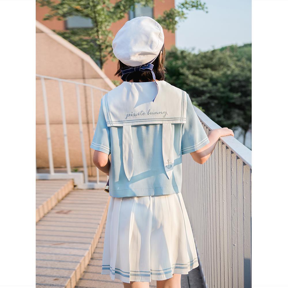 Set Áo Sơ Mi Tay Ngắn Phối Chân Váy Thời Trang Cho Nữ | BigBuy360 - bigbuy360.vn