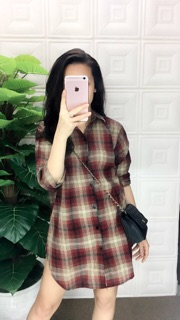 Váy sơ mi kẻ caro siêu hot