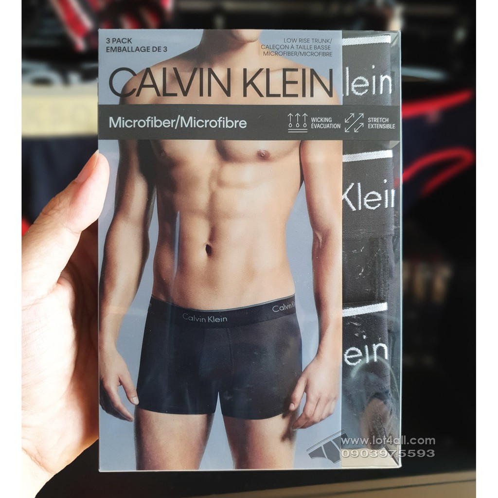 [CHÍNH HÃNG] Quần lót nam Calvin Klein NP2034O Micro Low Rise Trunk 3-pack Black