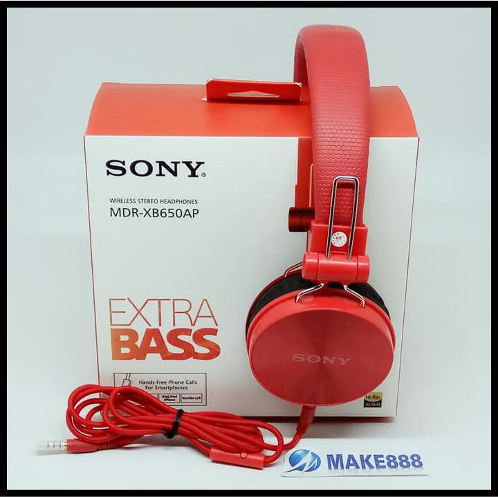 Dây cáp HANDSFREE EXTRA BASS SONY MDR-XB650AP + MIC HEADSET EARPHONE - màu trắng