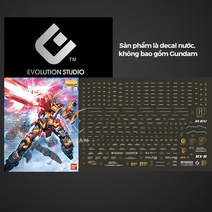 PHỤ KIỆN DECAL NƯỚC EVO MG BANSHEE NORN MÔ HÌNH LẮP RÁP GUNDAM