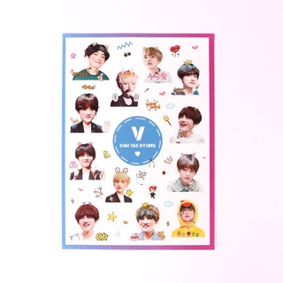 Set Sticker BTS/Jungkook/V kute miếng dán