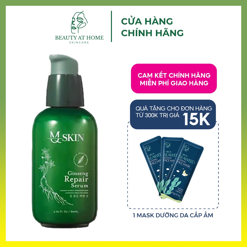 Serum tái tạo da nhân sâm ginseng repair serum dưỡng chất thấm gấp 5 lần nuôi dưỡng sâu MQ Skin 80ml