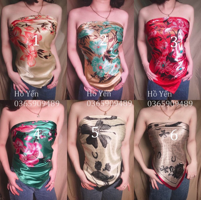 Khăn bandana hoạ tiết hoa lá cực sang siêu hot