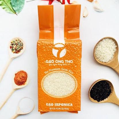 Gạo Nhật Japonica 1Kg Ông Thọ Hạt Tròn Đều Dẻo Mềm Ngọt Cơm
