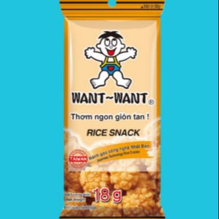 BÁNH GẠO ĐÀI LOAN WANT WANT RICE SNACK 18G