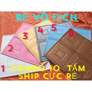 [ COMBO 10 XỐP DÁN TƯỜNG GIẢ DA ] Ship cực rẻ - NỘI THẤT CHÍ LINH