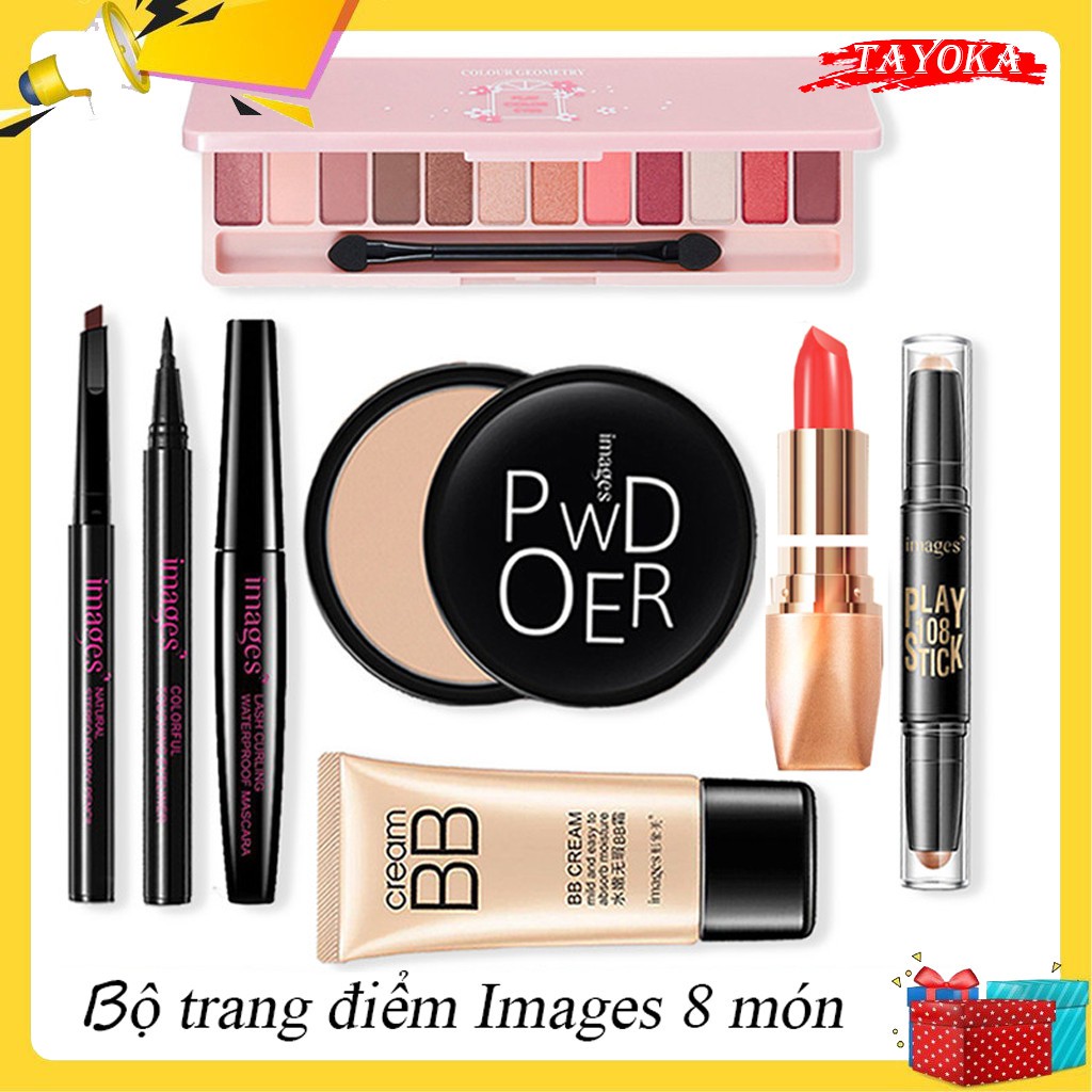 Bộ trang điểm đầy đủ 💙KÈM QUÀ TẶNG💙 Images 8 món đầy đủ từ a đến z set trang điểm chuyên nghiệp TAYOKA TK-87
