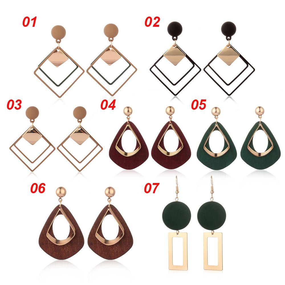 Bông Tai Bằng Gỗ Phong Cách Vintage Dành Cho Nữ