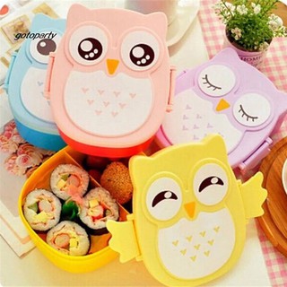 Hộp Cơm 2 Ngăn Hình Cú Dễ Thương Cho Bé