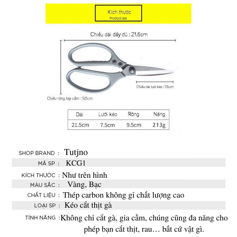 Kéo Nhật Nội Địa Siêu Sắc, Cắt Gà, Cắt Thịt , Làm Bếp Đa Năng Siêu Phẩm Nội Địa Nhật 88162