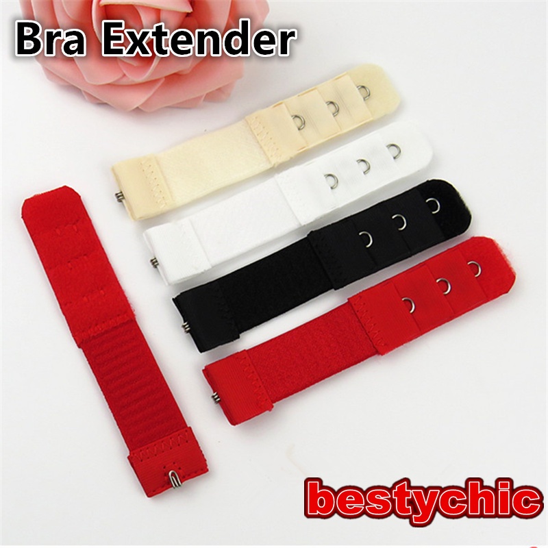 Set 2 Móc Nới Rộng Áo Ngực 3 Hàng 1 Móc Đàn Hồi Có Thể Điều Chỉnh