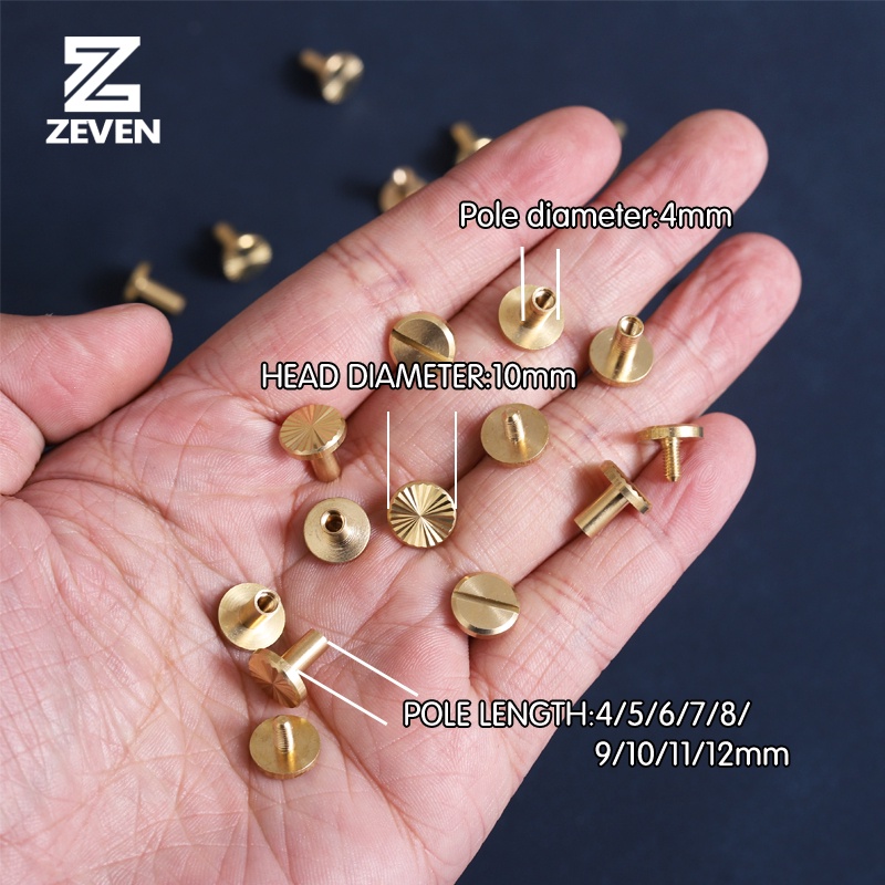 Đinh Tán Đầu Đồng Thau Trơn Dùng May Đồ Da Diy