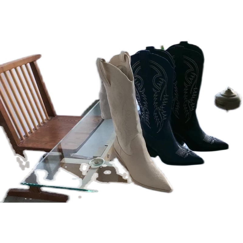 Giày bốt cao gót thêu họa tiết kiểu dáng cổ điển 2021 dành cho nữ | BigBuy360 - bigbuy360.vn