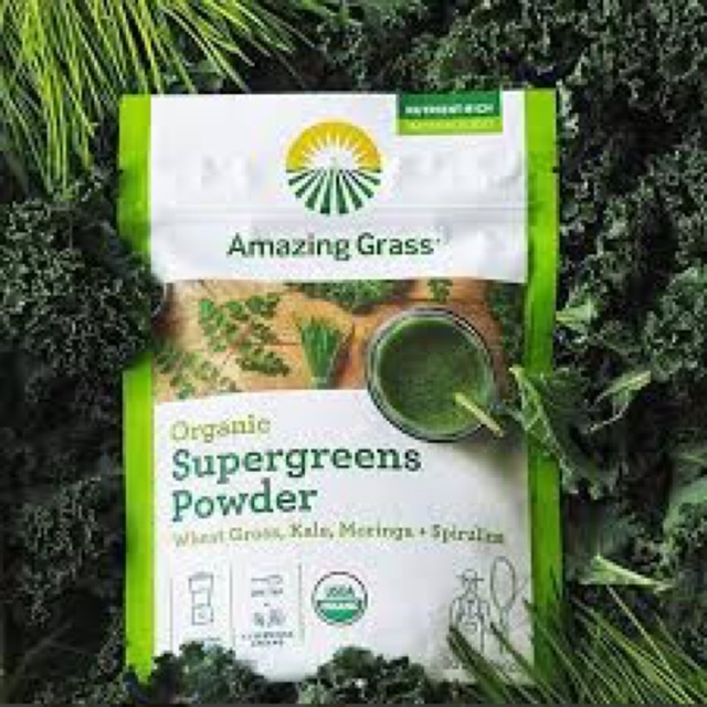 Bột Sinh Tố Rau Hữu Cơ Amazing Grass Organic SuperGreens Powder, 150g [Date 05/2022]