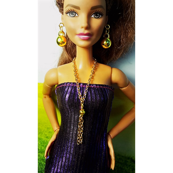 Bộ Trang Sức Búp Bê Barbie - Vòng cổ, Hoa Tai Búp bê Handmade Mạ Vàng, Bạc Nguyên liệu Cao Cấp #11