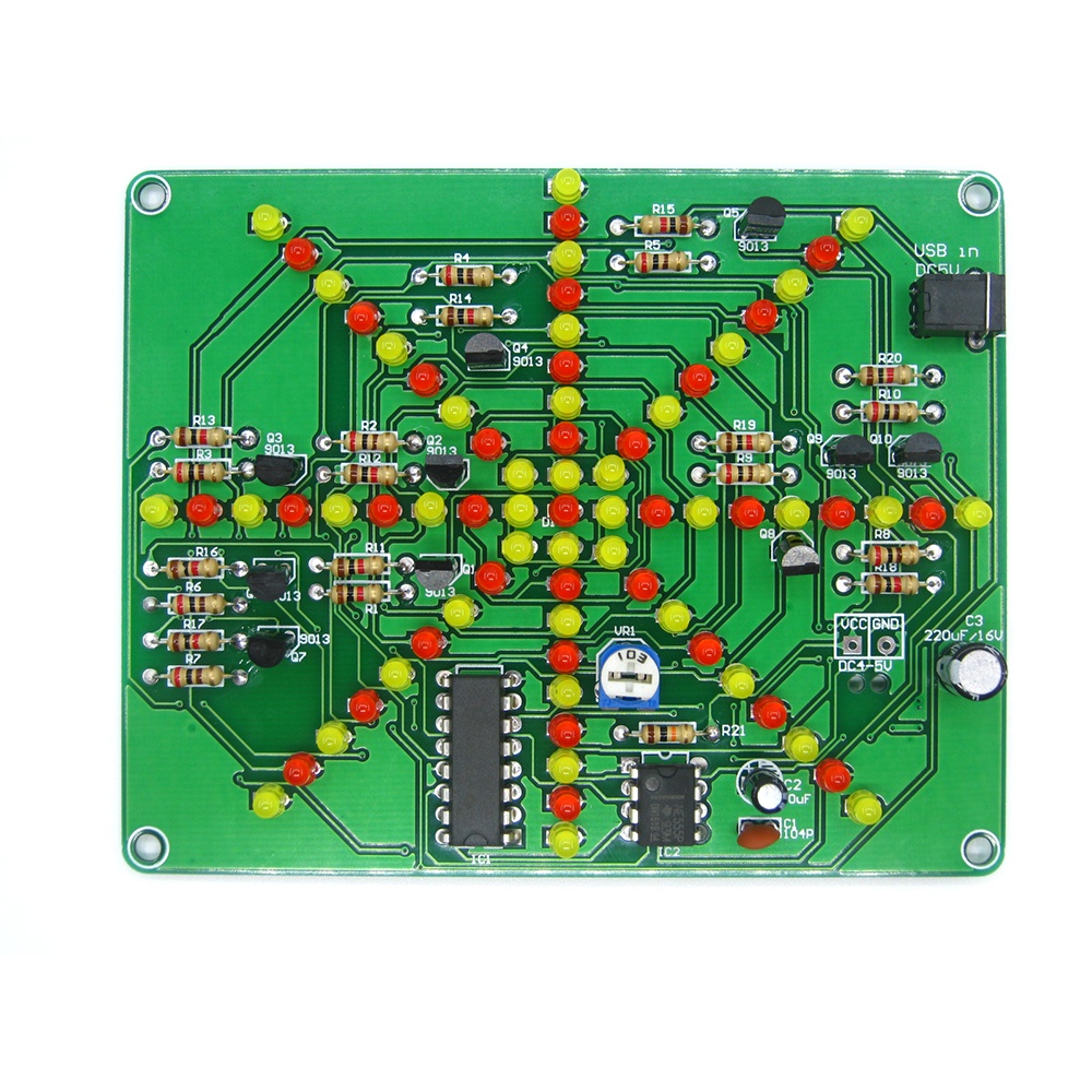 Bảng Mạch Pcbfun DC4.5-6V Có Đèn LED Nhấp Nháy Chuyên Dụng Cho Thực Hành Hàn Điện