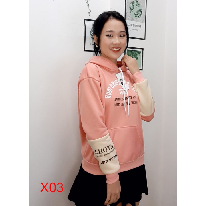 Áo Hoodie Nữ Nỉ Bông Có Mũ Form Rộng 40-60kg Nhiều Màu Cực Xinh | BigBuy360 - bigbuy360.vn