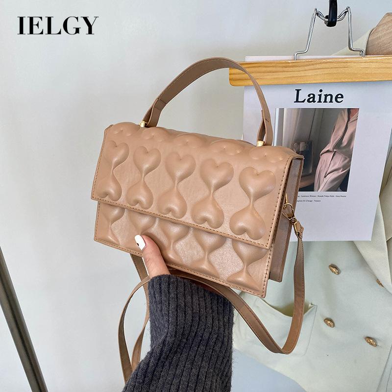 Túi đeo chéo màu trơn phong cách retro thời trang cho nữ