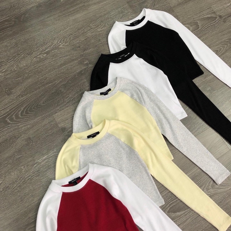 BEUCLOSET - Áo thun raglan tay dài chất mềm