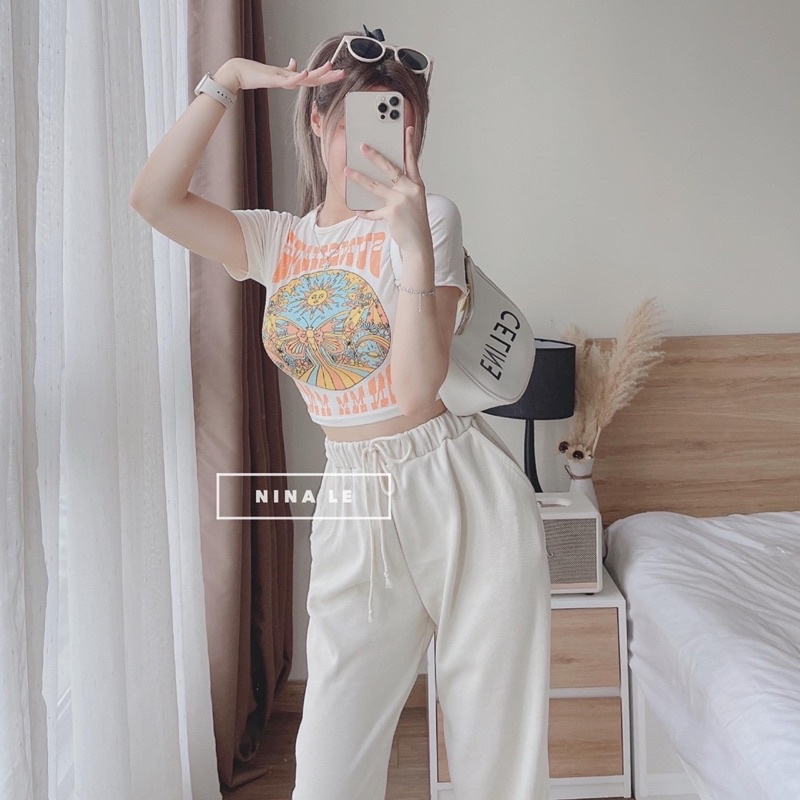 [ 𝐅𝐑𝐄𝐄 𝐒𝐇𝐈𝐏 ] SET ÁO CRT HOẠT HÌNH MIX QUẦN BOM THỤNG NHUNG TĂM HÓT LẮM Ạ HÀNG L1