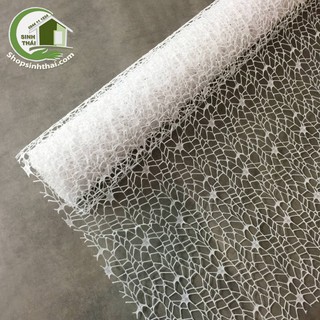 Giấy lưới gói hoa, gói quà màu trắng - giấy lưới nhện khổ 50cm - chọn kích thước