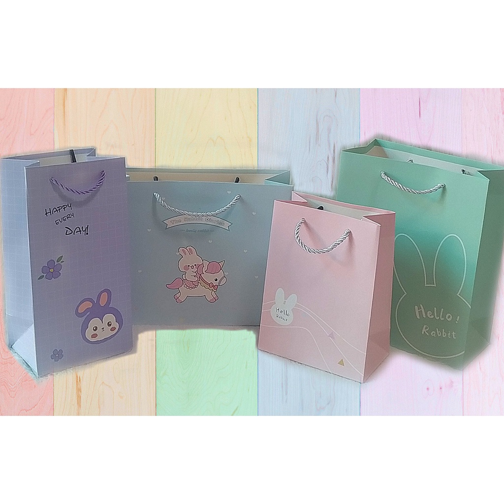 Túi giấy cứng đựng quà rabbit chữ nhật ngang,dọc