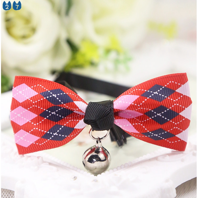 Vòng Cổ Gắn Chuông / Nơ Nhiều Màu Tùy Chỉnh Kích Thước Cho Thú Cưng