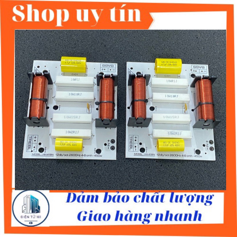 Phân tần loa 1 bass 1 treble dây đồng to chống hú giá rẻ