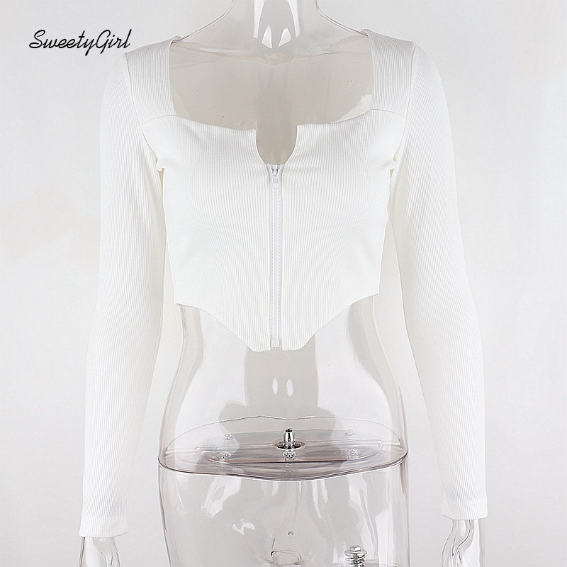 Áo dáng ngắn dài tay thời trang cho nữ