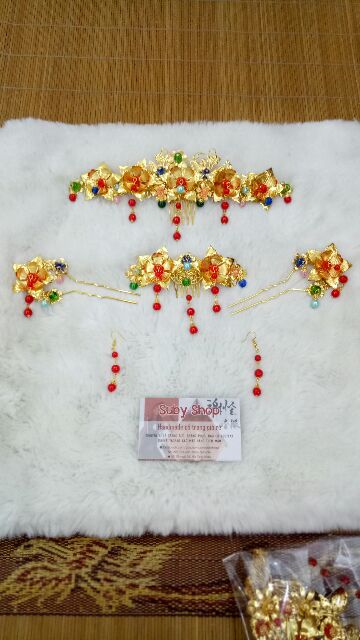 [KÈM ẢNH THẬT] Set trang sức cổ trang phối màu