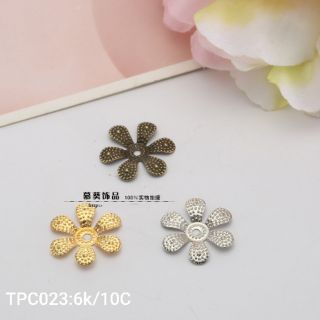 10 phiến hoa nhí 6 cánh 18mm nguyên liệu làm trang sức handmade, trâm cổ trang, cosplay
