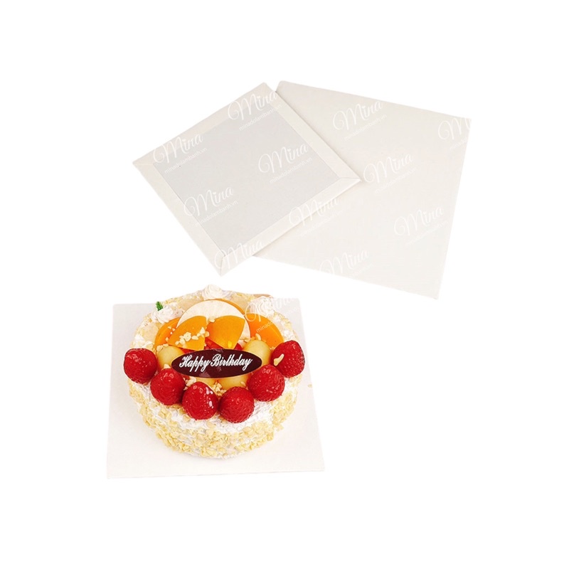 Đế Ép Vuông/Đế Trắng lót bánh sinh nhật nhiều size