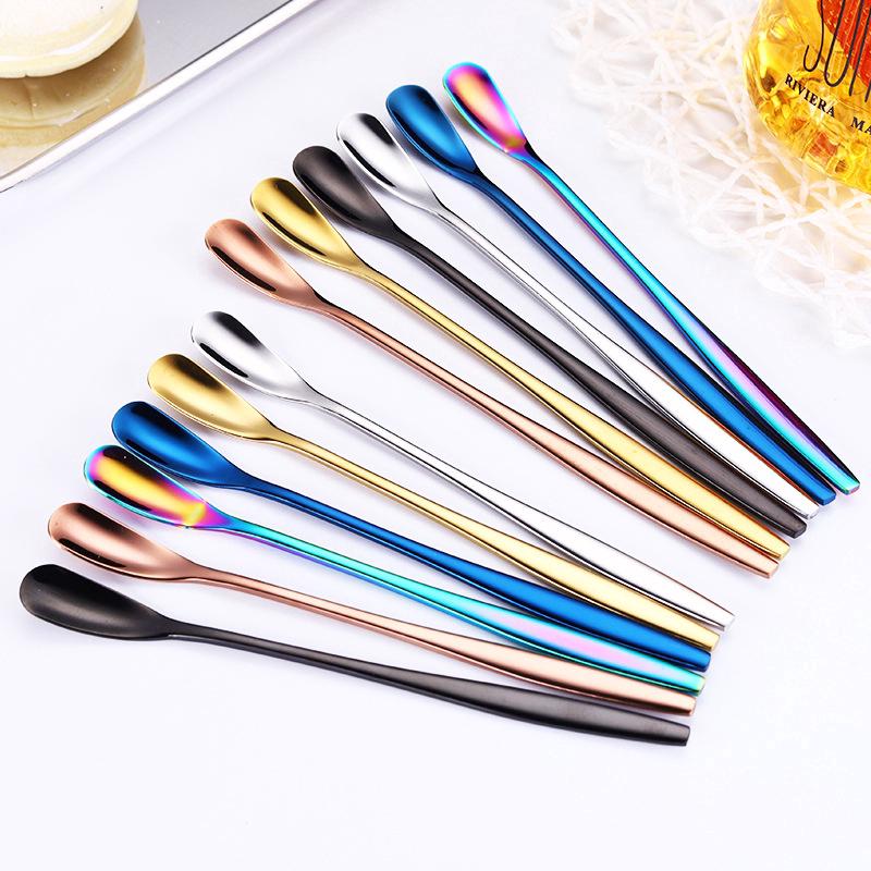 Muỗng cà phê với tay cầm dài bằng thép không gỉ tiện dụng