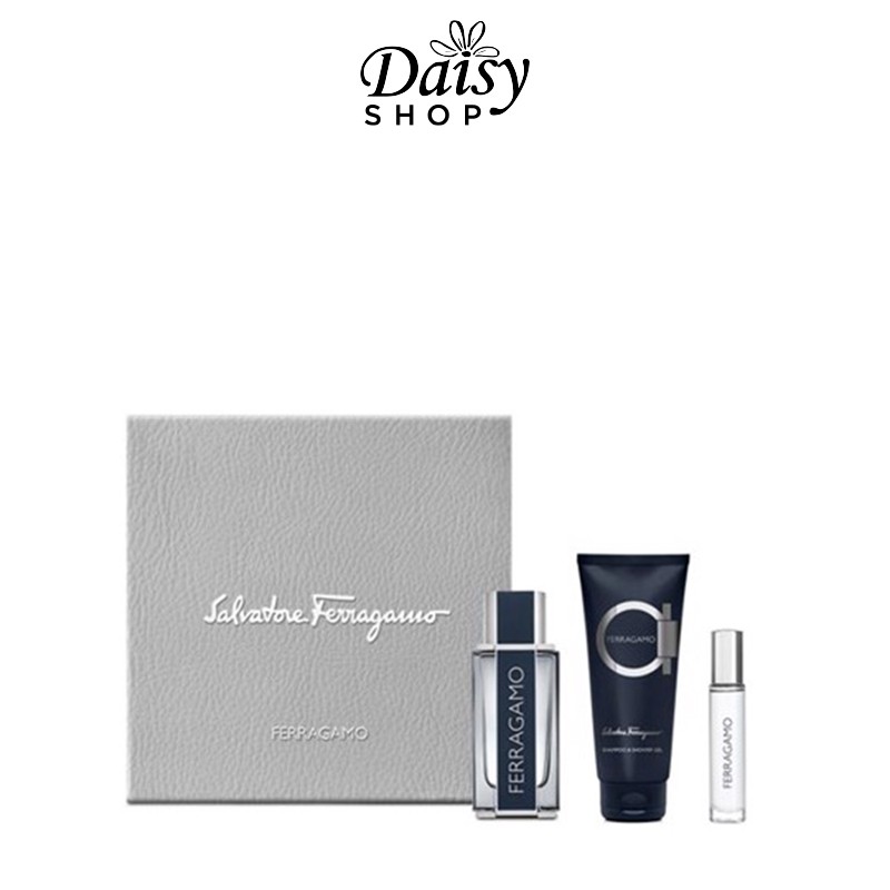 Bộ Quà Tặng Nước Hoa Ferragamo By Salvatore Ferragamo For Men EDT 100ml-100ml-10ml