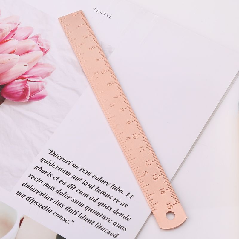 Thước Đo Đánh Dấu Trang Sách Bằng Đồng Thau Kiểu Vintage