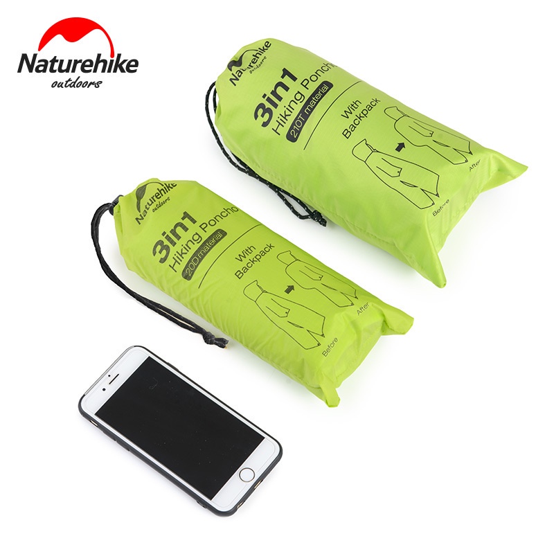 Naturehike Bộ Áo Mưa + Thảm Lót + Mái Hiên + Tấm Bạt 20D / 210T Tiện Dụng Khi Đi Xe Đạp Leo Núi