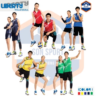 Bộ áo bóng chuyền nam nữ liberty sát nách