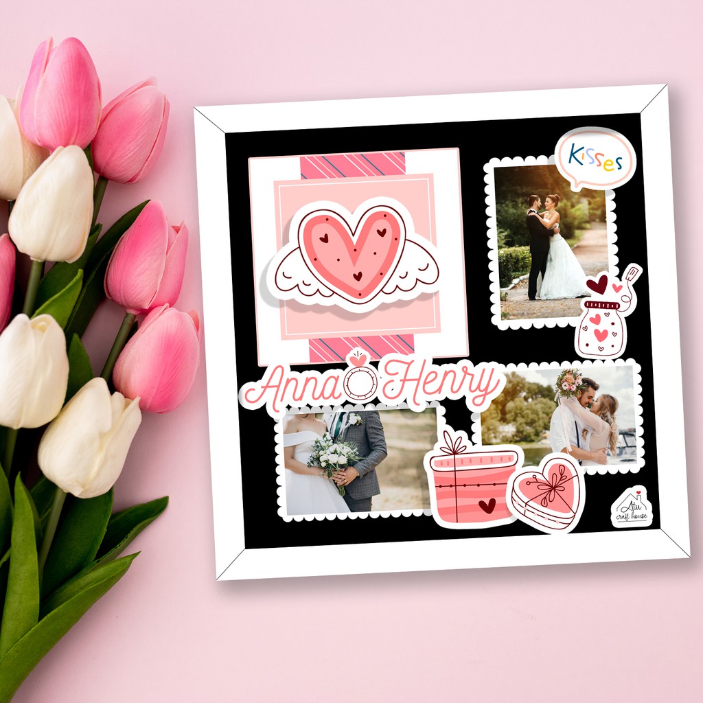 Khung Hình LOVE - QUÀ TẶNG NGƯỜI YÊU - Khung Hình Nổi Scrapbook 3D