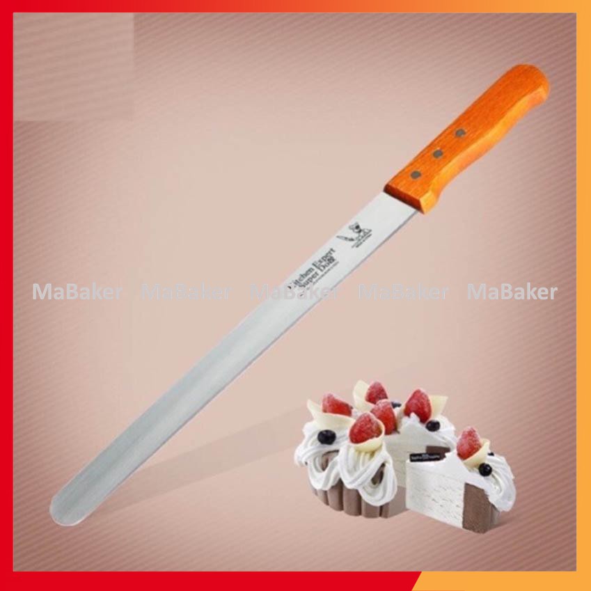 Dao cắt bánh không răng cưa bằng thép không gỉ cao cấp 42cm - MaBaker